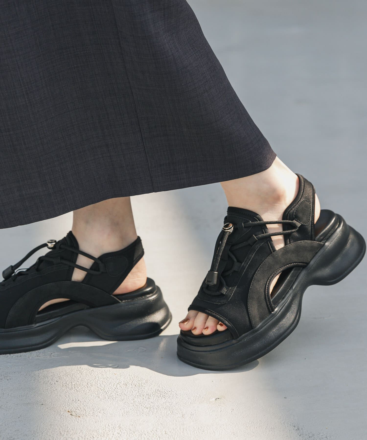 SENSE OF PLACE by URBAN RESEARCH「ボリュームソールドロストスポーツサンダル」|サンダル|