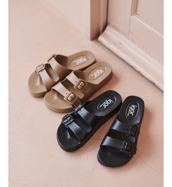 le.coeur blanc「IGOR バックルサンダル」|サンダル|ブラック