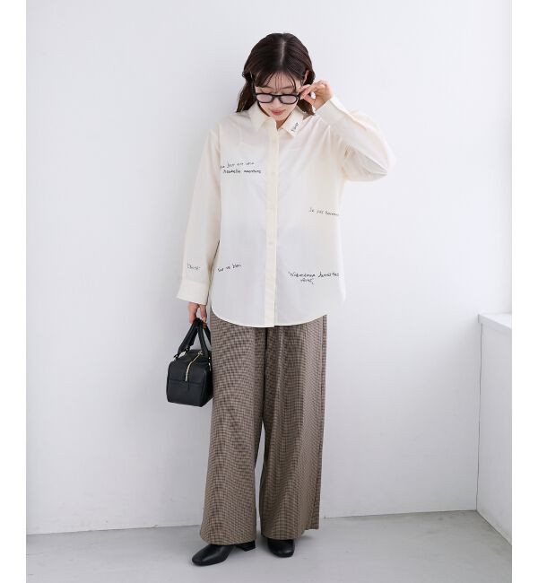  「《WEB限定アイテム》レタリング刺繍シャツ」|シャツ・ブラウス|