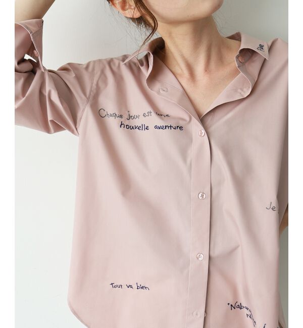  「《WEB限定アイテム》レタリング刺繍シャツ」|シャツ・ブラウス|