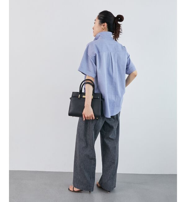  「《1枚で着映え！》フロントフリルレギュラーカラー半袖シャツ」|シャツ・ブラウス|