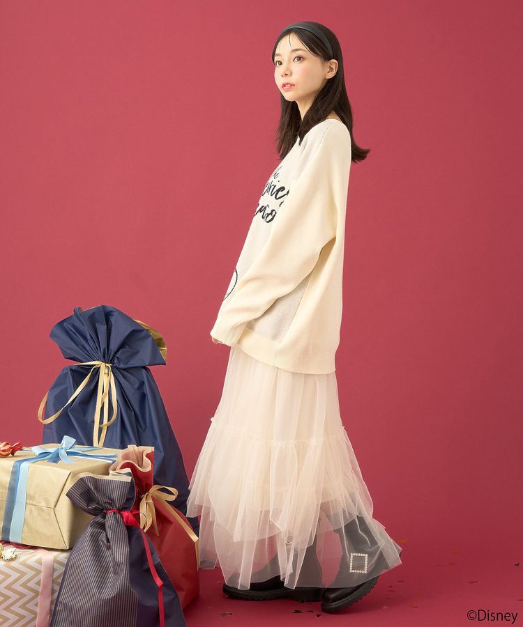 earth music&ecology「Disney/ジャガードラメロゴプルオーバー」|ニット・セーター|