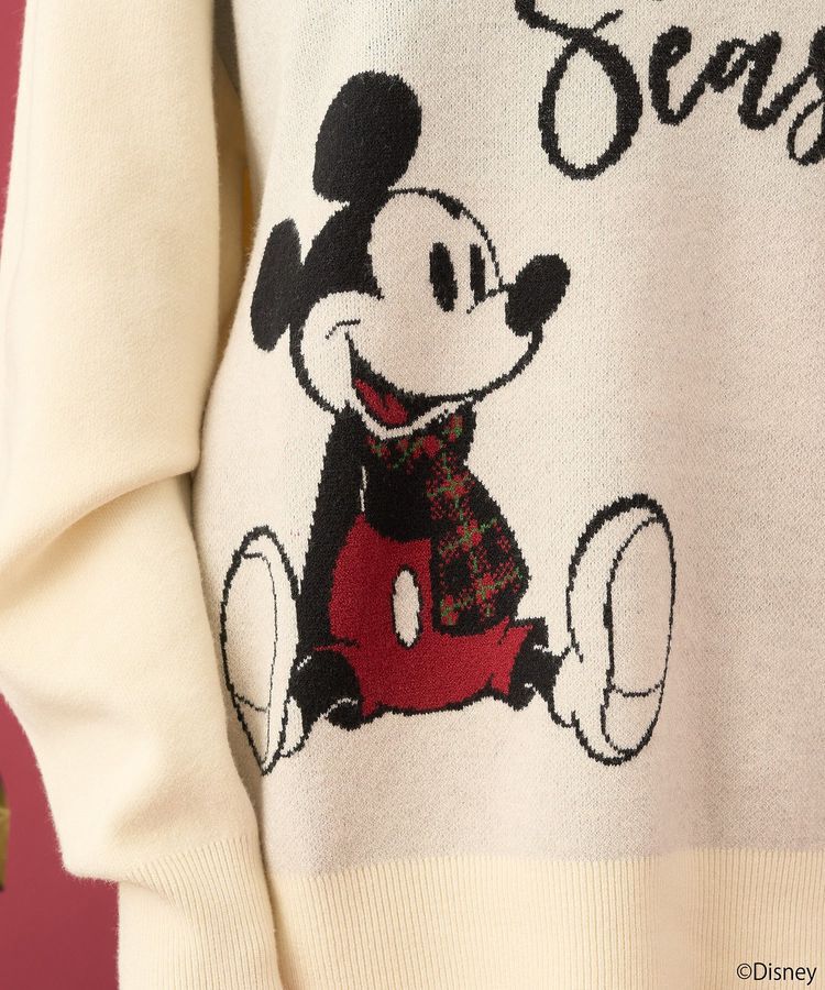 earth music&ecology「Disney/ジャガードラメロゴプルオーバー」|ニット・セーター|