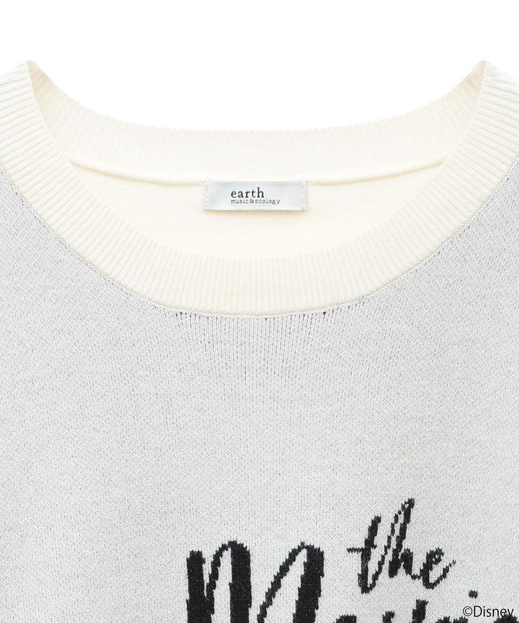 earth music&ecology「Disney/ジャガードラメロゴプルオーバー」|ニット・セーター|