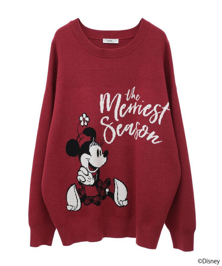 earth music&ecology「Disney/ジャガードラメロゴプルオーバー」|ニット・セーター|