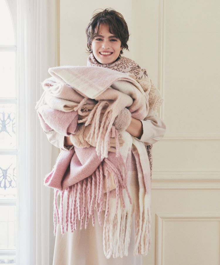 Maison de FLEUR「フリンジストール」|ストール|