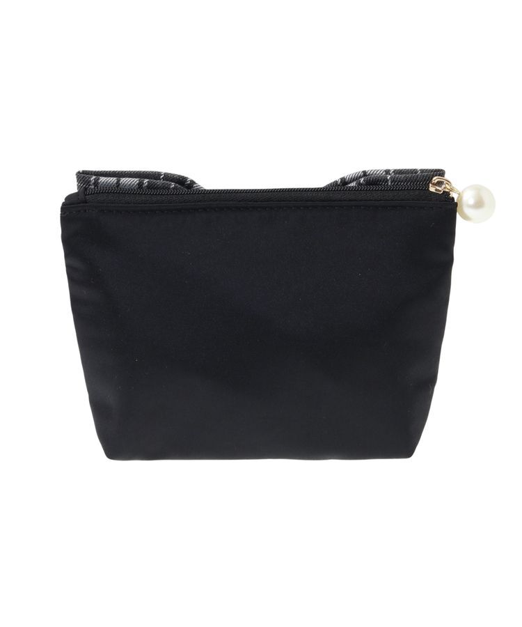 Maison de FLEUR「チェックリボンサテンポーチ」|ポーチ|