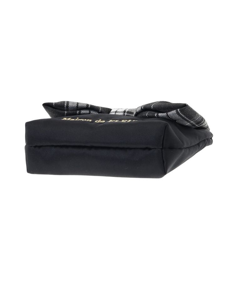 Maison de FLEUR「チェックリボンサテンポーチ」|ポーチ|