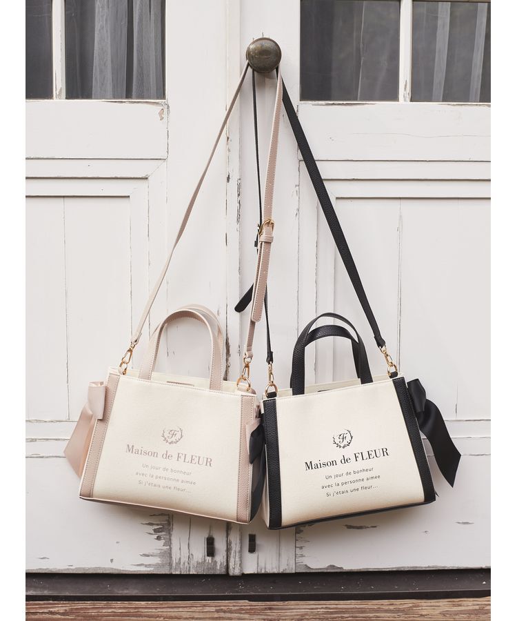 Maison de FLEUR「キャンバススクエア2Wayトートバッグ」|トートバッグ|