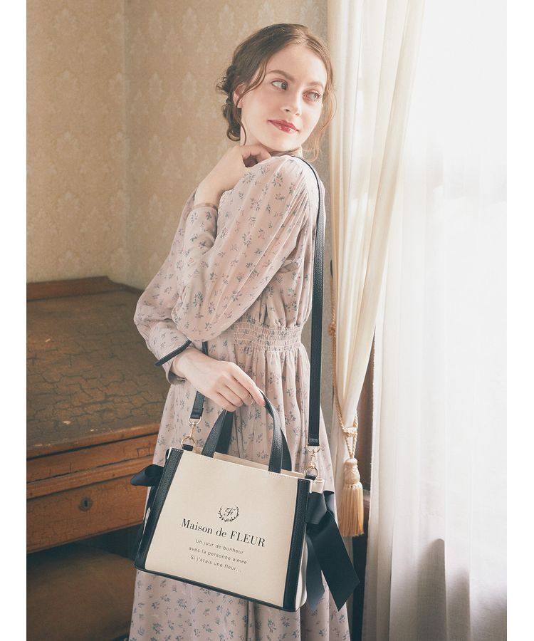 Maison de FLEUR「キャンバススクエア2Wayトートバッグ」|トートバッグ|