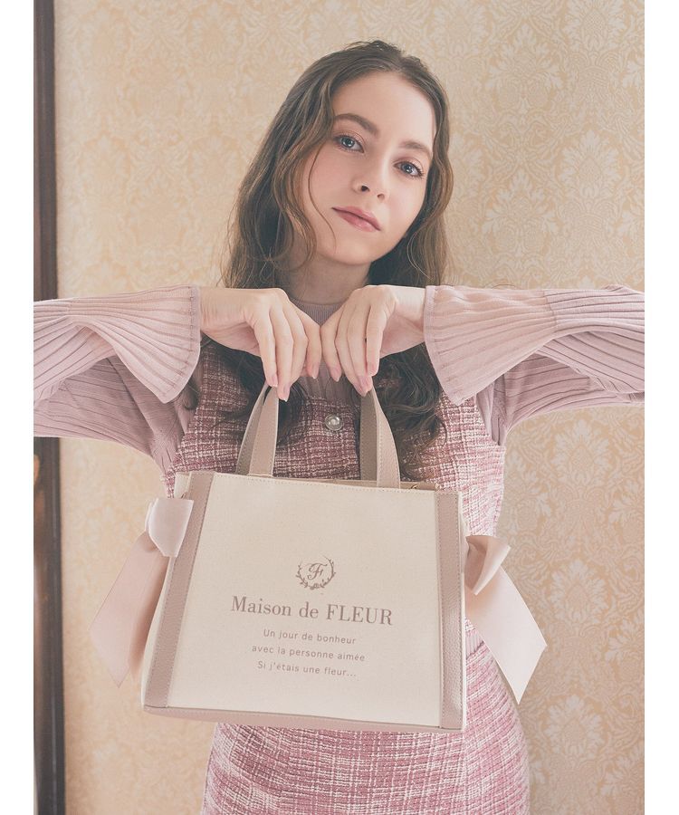 Maison de FLEUR「キャンバススクエア2Wayトートバッグ」|トートバッグ|