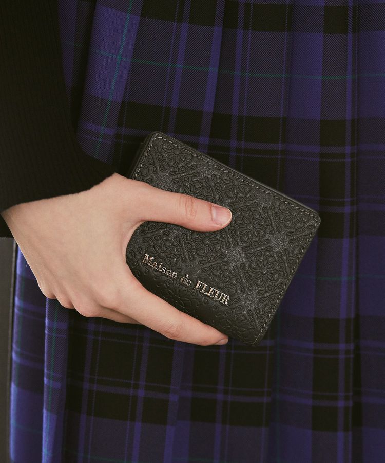 Maison de FLEUR「FLEURモノグラムウォレット」|財布|チャコールグレー