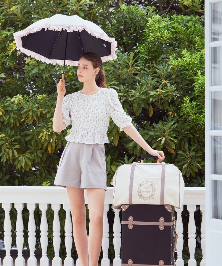 Maison de FLEUR「遮光&UV CUT フリル傘」|傘|