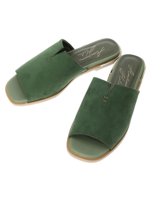  「【WEB限定】スエード調フラットサンダル」|サンダル|