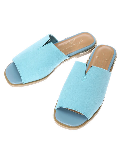  「【WEB限定】スエード調フラットサンダル」|サンダル|