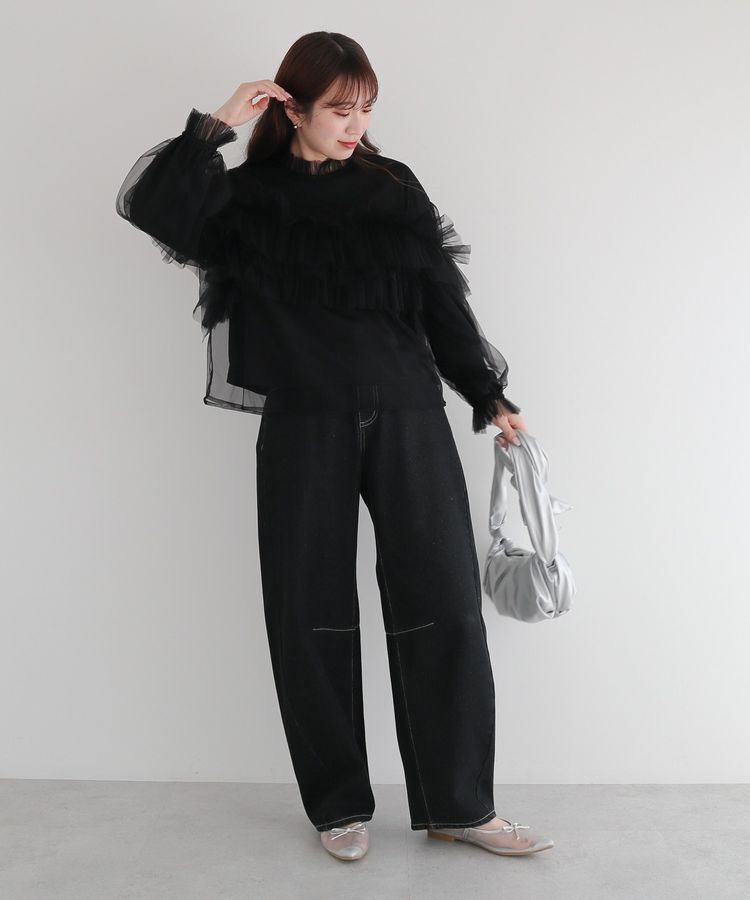 Green Parks「・ELENCARE DUE デニムバレルレッグパンツ」|デニム|