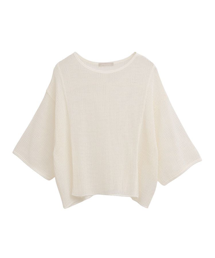 armonia「七分袖コットンメッシュラグラントップス」|Tシャツ・カットソー|