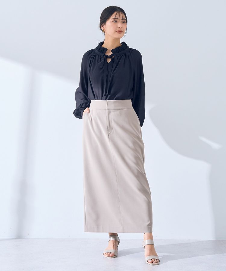 YECCA VECCA「スタンドカラーシアーリボンブラウス」|シャツ・ブラウス|