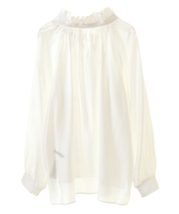 YECCA VECCA「スタンドカラーシアーリボンブラウス」|シャツ・ブラウス|