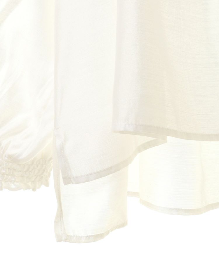 YECCA VECCA「スタンドカラーシアーリボンブラウス」|シャツ・ブラウス|