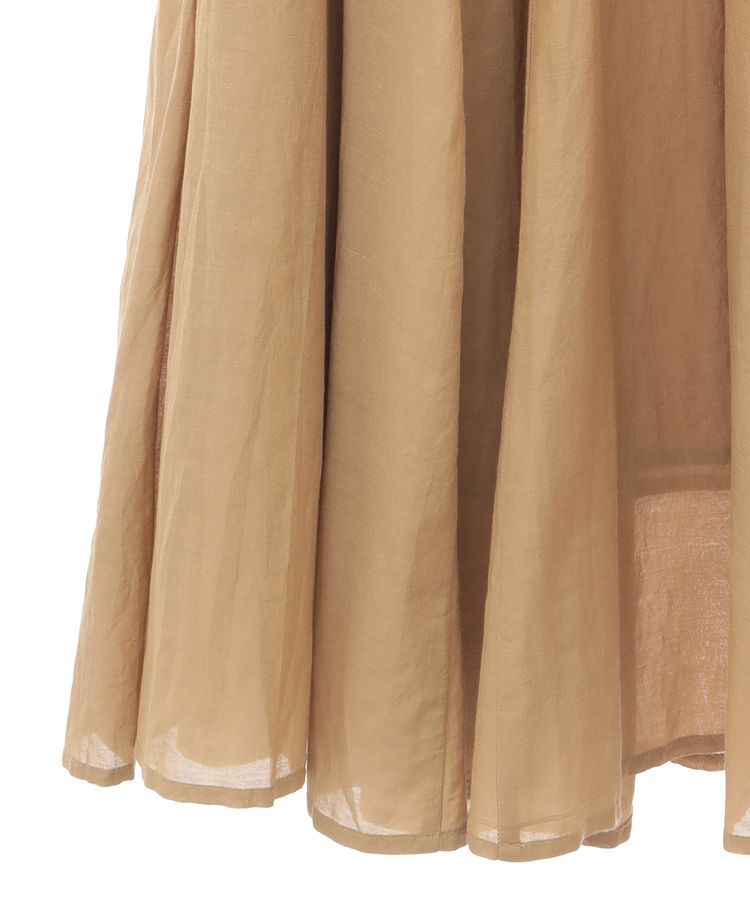 YECCA VECCA「綿レーヨンギャザーロングスカート」|フレア|