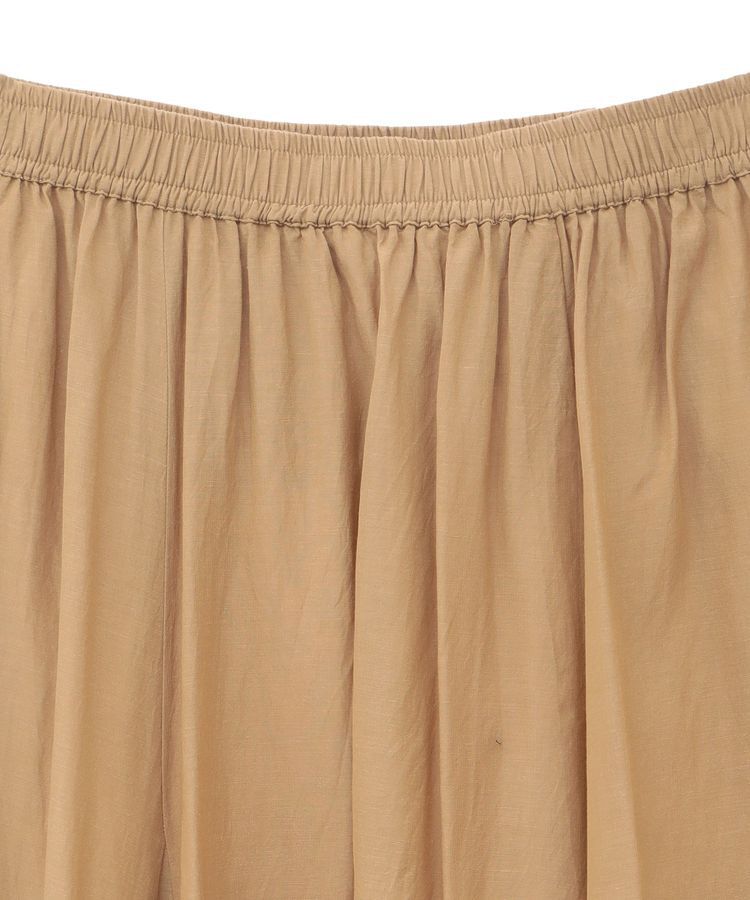 YECCA VECCA「綿レーヨンギャザーロングスカート」|フレア|