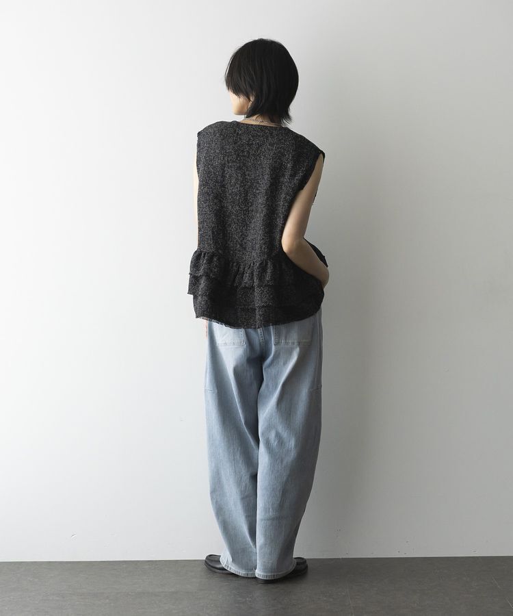 GARAGE OF GOOD CLOTHING「ツイードギャザーベスト」|ベスト・ジレ|