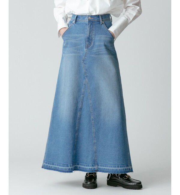 allureville「カットオフAラインデニムスカート」|スカート|