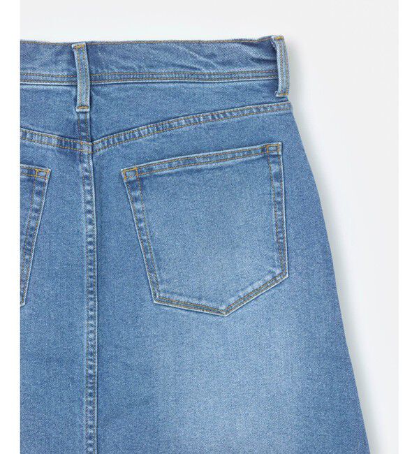 allureville「カットオフAラインデニムスカート」|スカート|