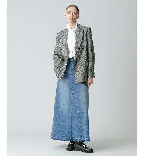 allureville「カットオフAラインデニムスカート」|スカート|