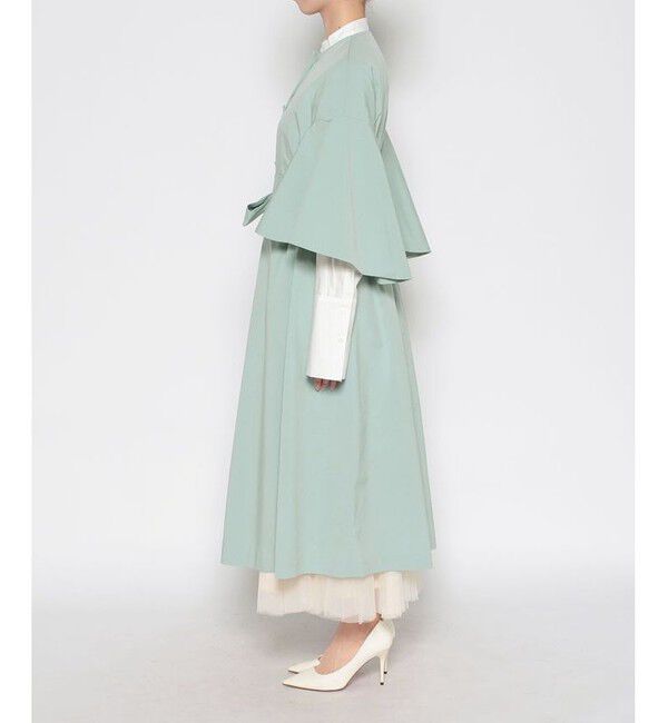 LOULOU WILLOUGHBY「【LOULOU WILLOUGHBY】フリルスリーブタフタコート」|ダッフルコート|