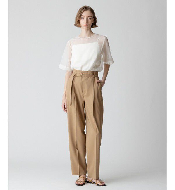 allureville「ドライツイルオーバルラインパンツ」|チノ|