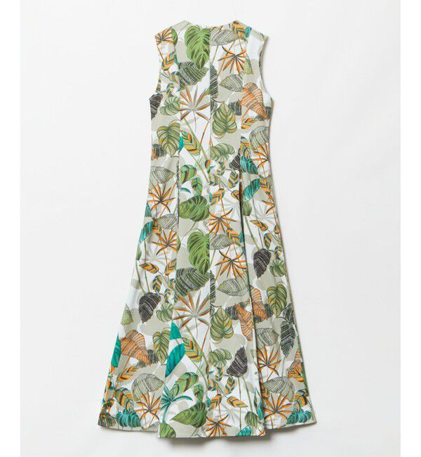 allureville「リーフプリントマルチフレアーVネックワンピース」|ワンピース|