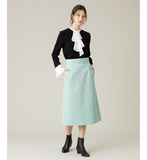 LOULOU WILLOUGHBY「【LOULOU WILLOUGHBY】ウール混ダブルクロススカート」|スカート|