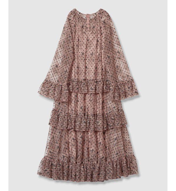 LOULOU WILLOUGHBY「【LOULOU WILLOUGHBY】フロッキードットレースワンピース」|ワンピース|