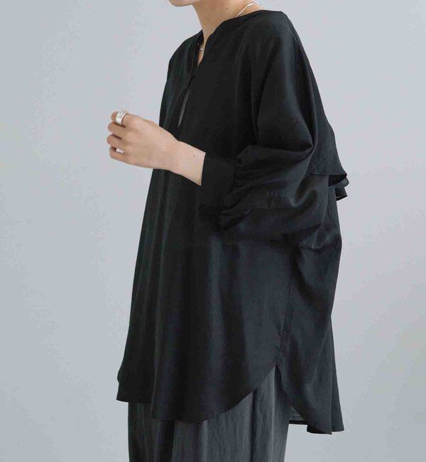  「バックラッフルスキッパーシアーブラウス」|シャツ・ブラウス|