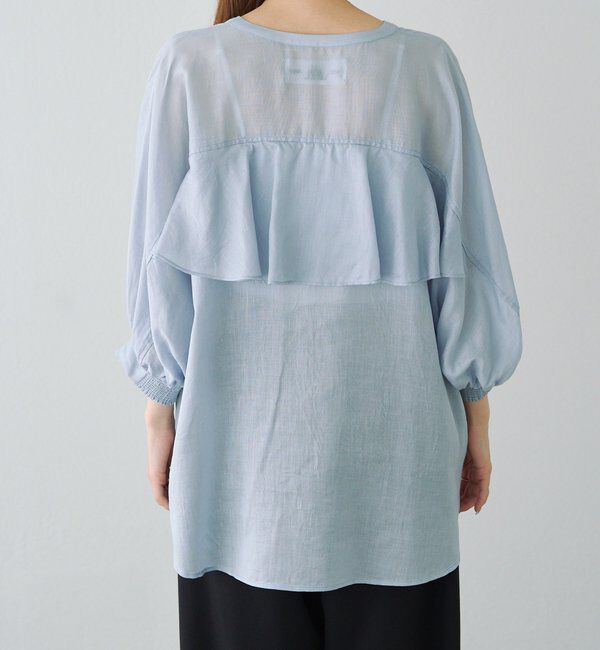  「バックラッフルスキッパーシアーブラウス」|シャツ・ブラウス|