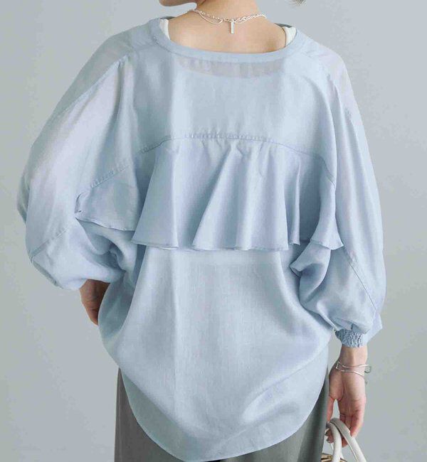  「バックラッフルスキッパーシアーブラウス」|シャツ・ブラウス|