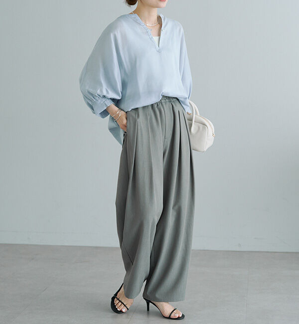  「バックラッフルスキッパーシアーブラウス」|シャツ・ブラウス|