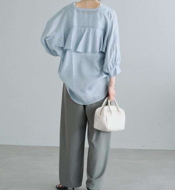  「バックラッフルスキッパーシアーブラウス」|シャツ・ブラウス|