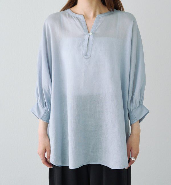  「バックラッフルスキッパーシアーブラウス」|シャツ・ブラウス|