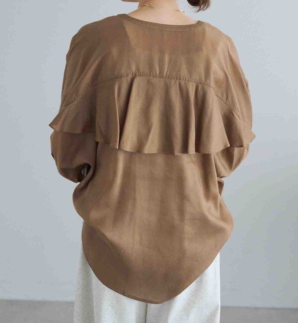  「バックラッフルスキッパーシアーブラウス」|シャツ・ブラウス|