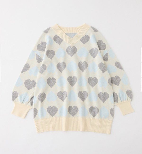  「【Heart collection】ハートアーガイルニットミニワンピ」|ワンピース|