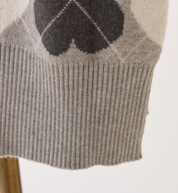  「【Heart collection】ハートアーガイルニットミニワンピ」|ワンピース|