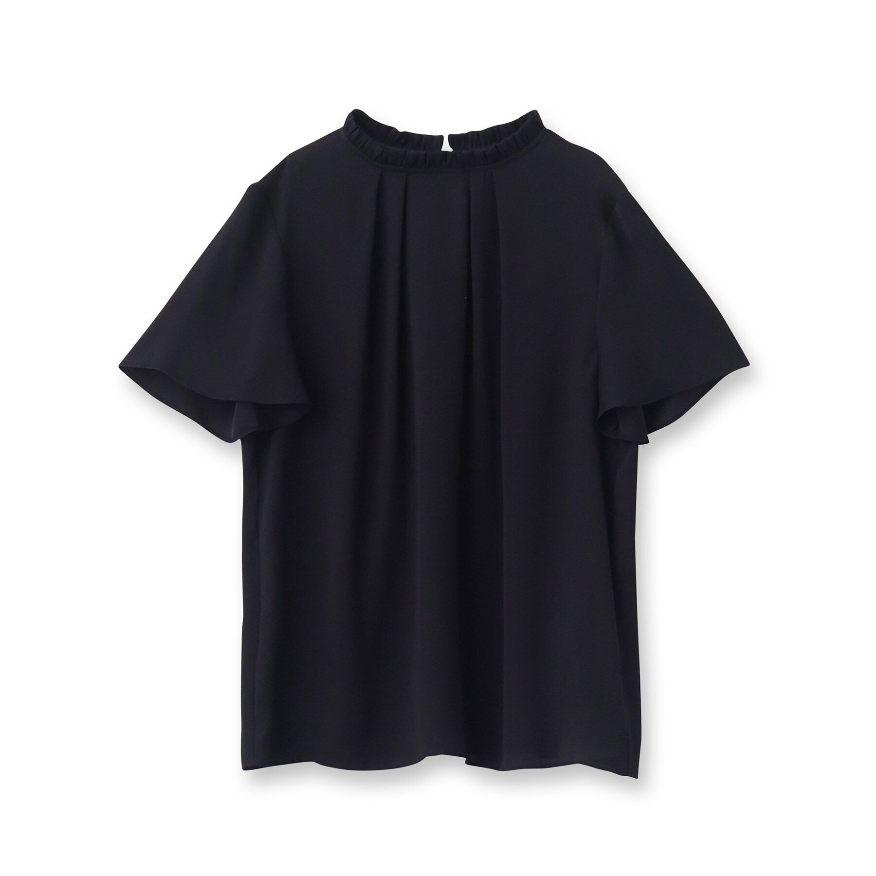 UNTITLED「【ストレッチ/華やかデザイン】フリルスタンドネックブラウス」|シャツ・ブラウス|