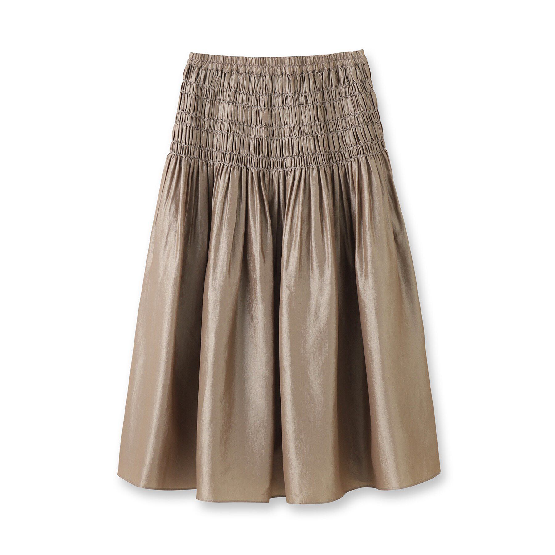 UNTITLED「【Liyoca】シャンブレータフタ ギャザープレススカート」|スカート|