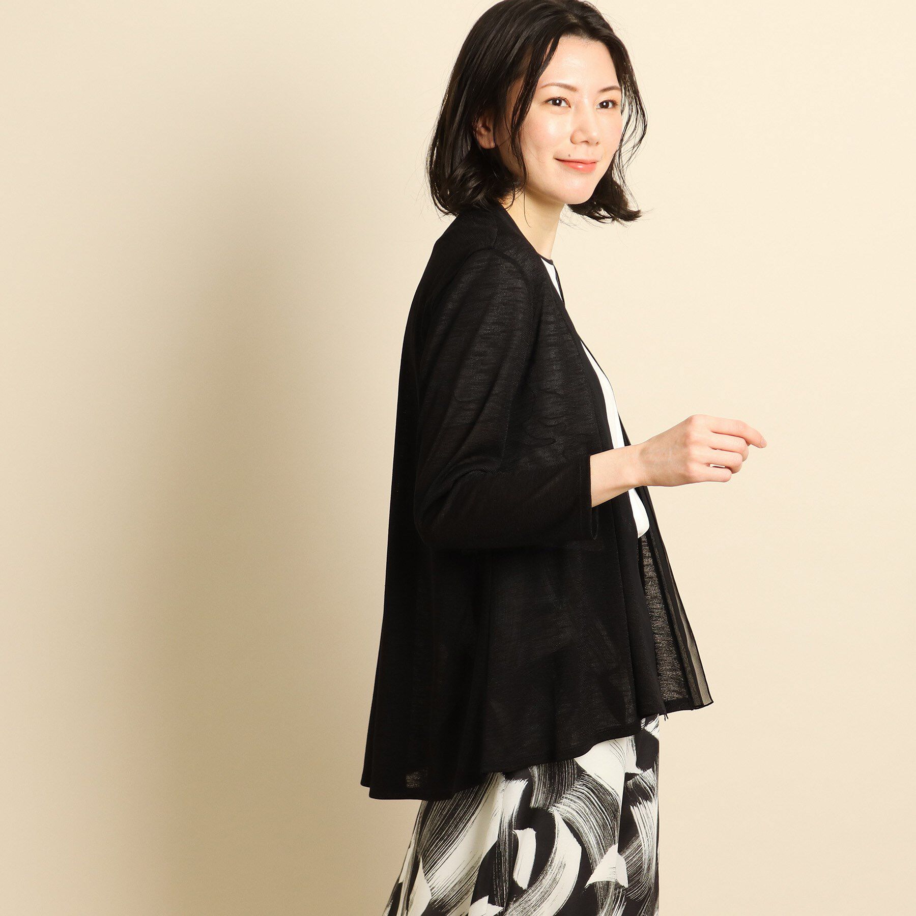 COUP DE CHANCE「【日本製/洗える】着流しジャージカーディガン」|カーディガン|