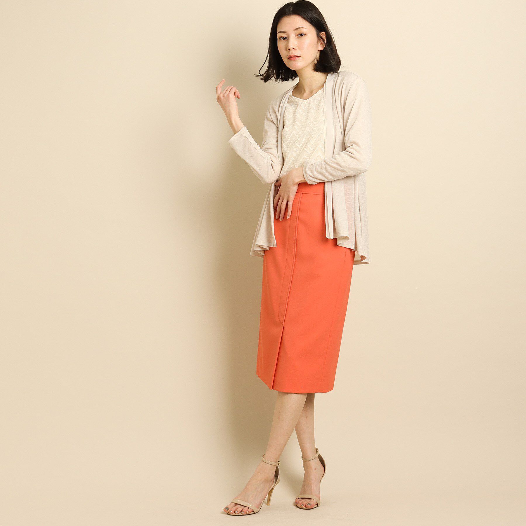 COUP DE CHANCE「【日本製/洗える】着流しジャージカーディガン」|カーディガン|