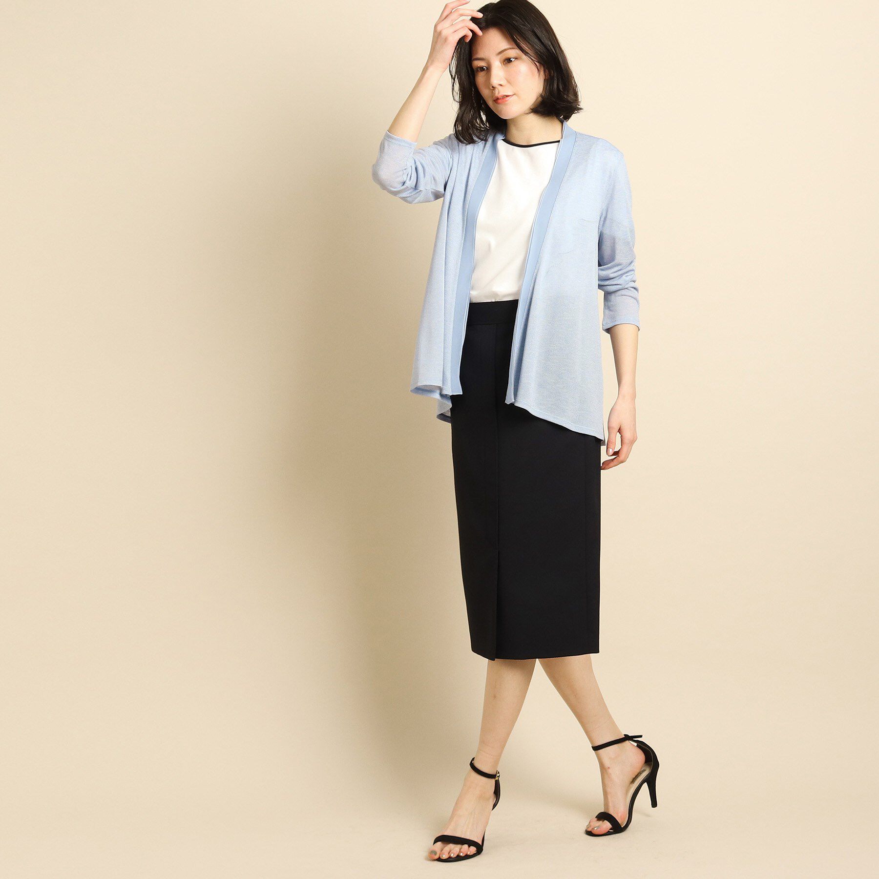 COUP DE CHANCE「【日本製/洗える】着流しジャージカーディガン」|カーディガン|