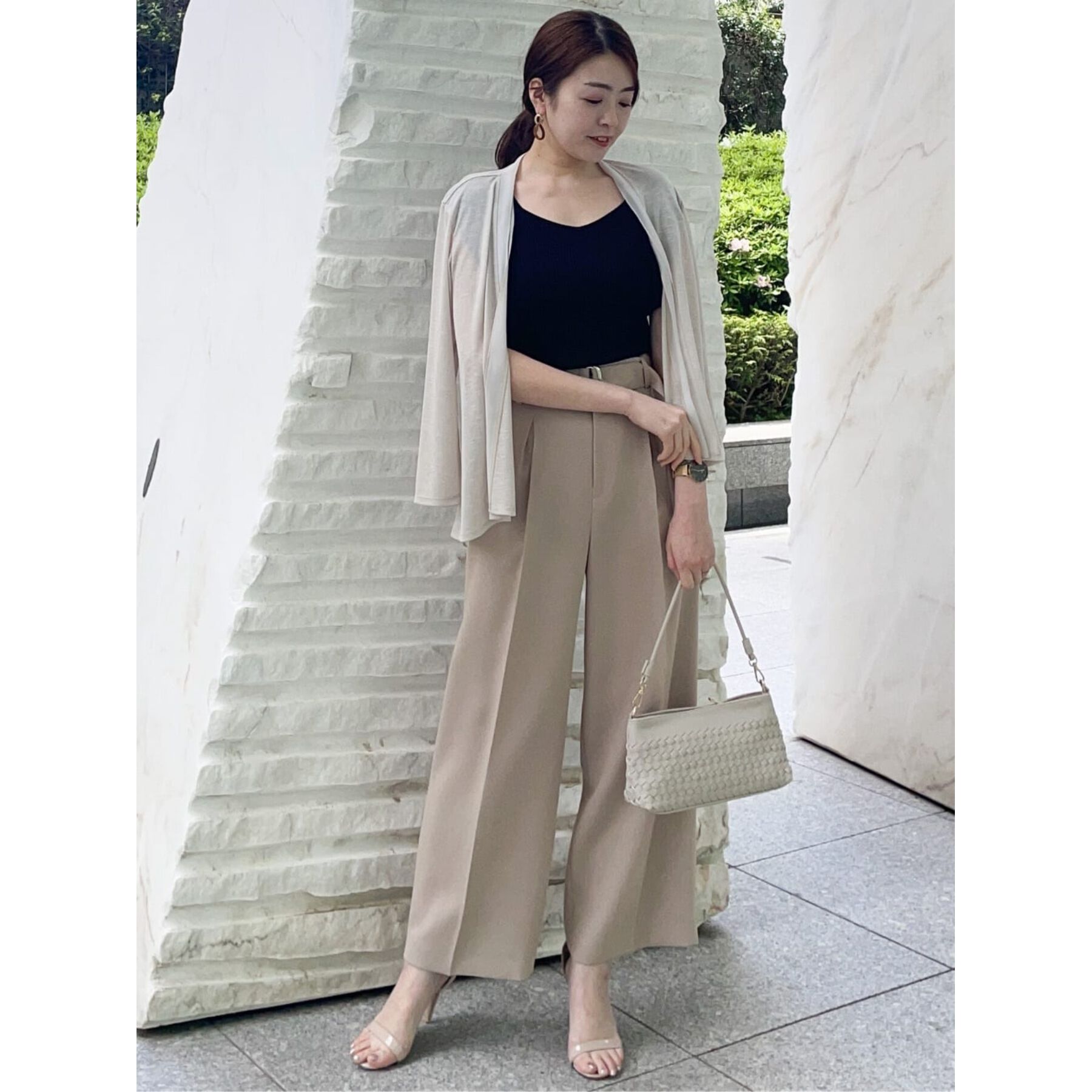 COUP DE CHANCE「【日本製/洗える】着流しジャージカーディガン」|カーディガン|